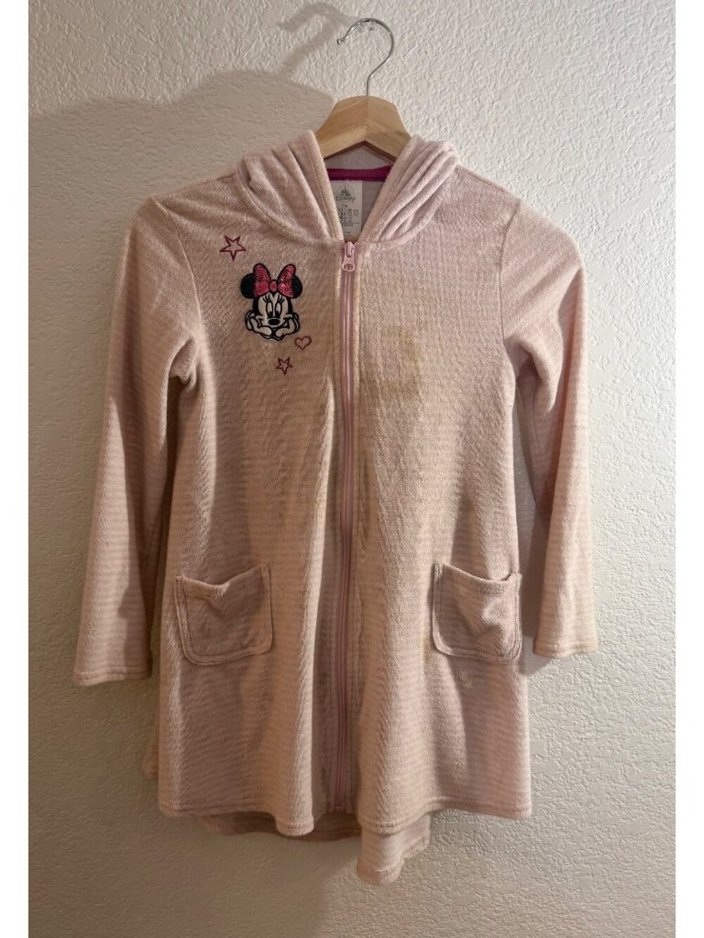 Disney Minnie Mouse Barthrobe Size 7/8